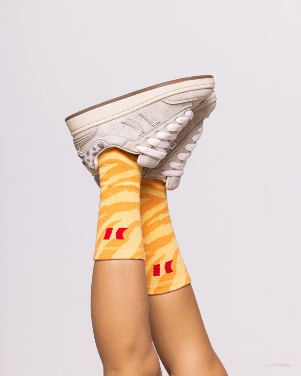 Zebra Yellow Socks