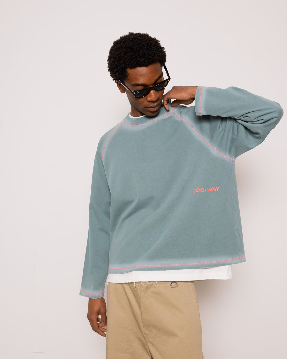 Split Aqua Long Sleeve