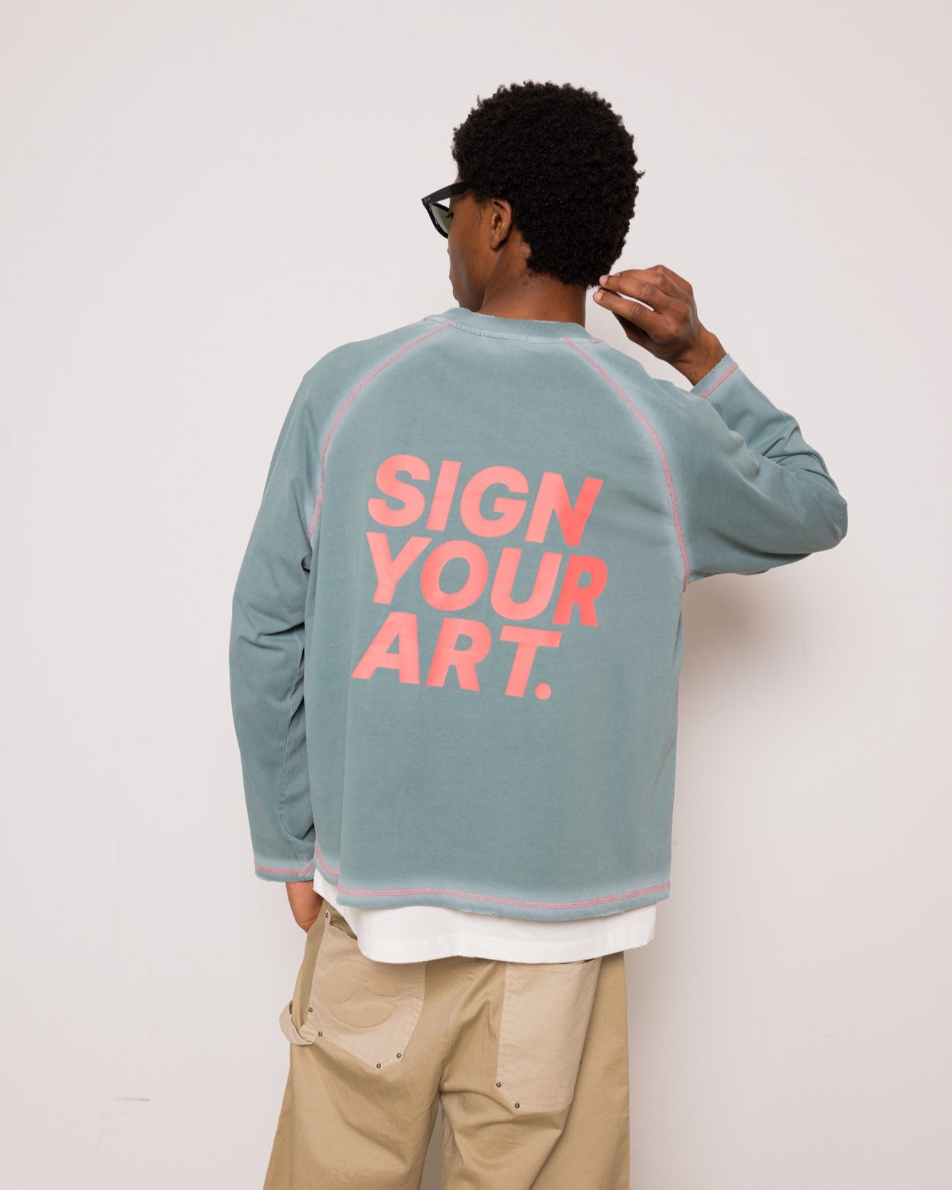 Split Aqua Long Sleeve