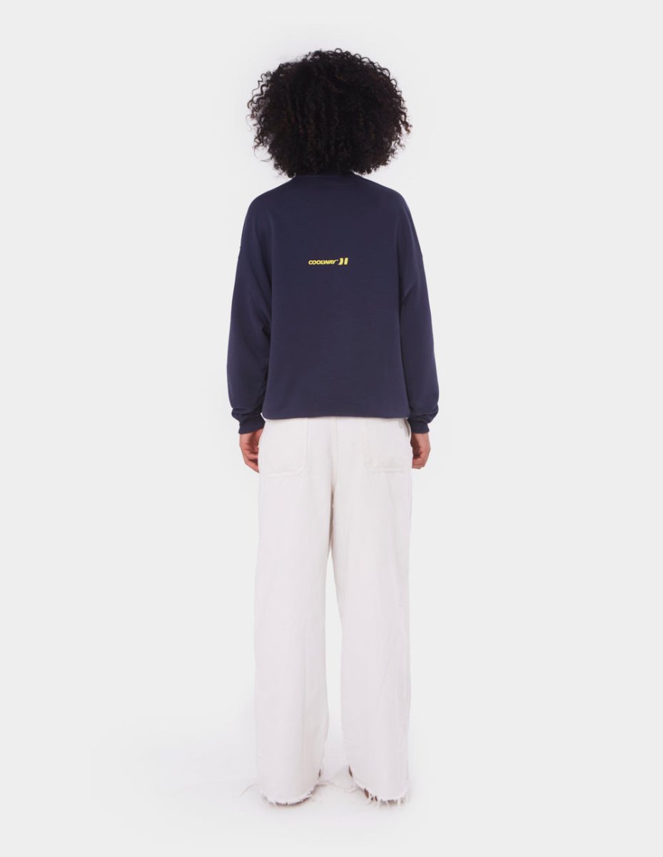 Straight Navy Crewneck