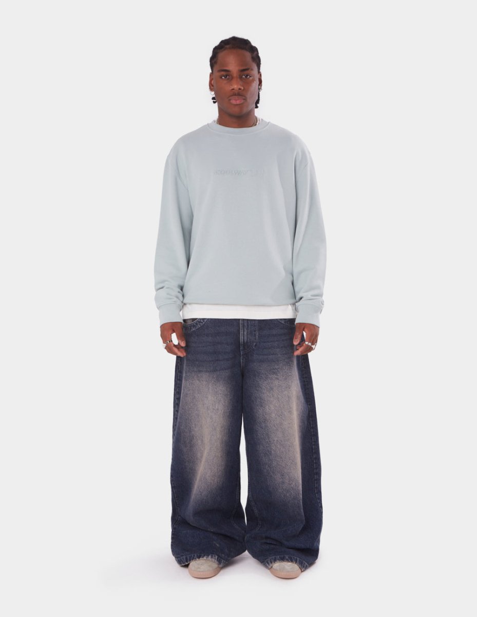 Embossed Sky Blue Crewneck