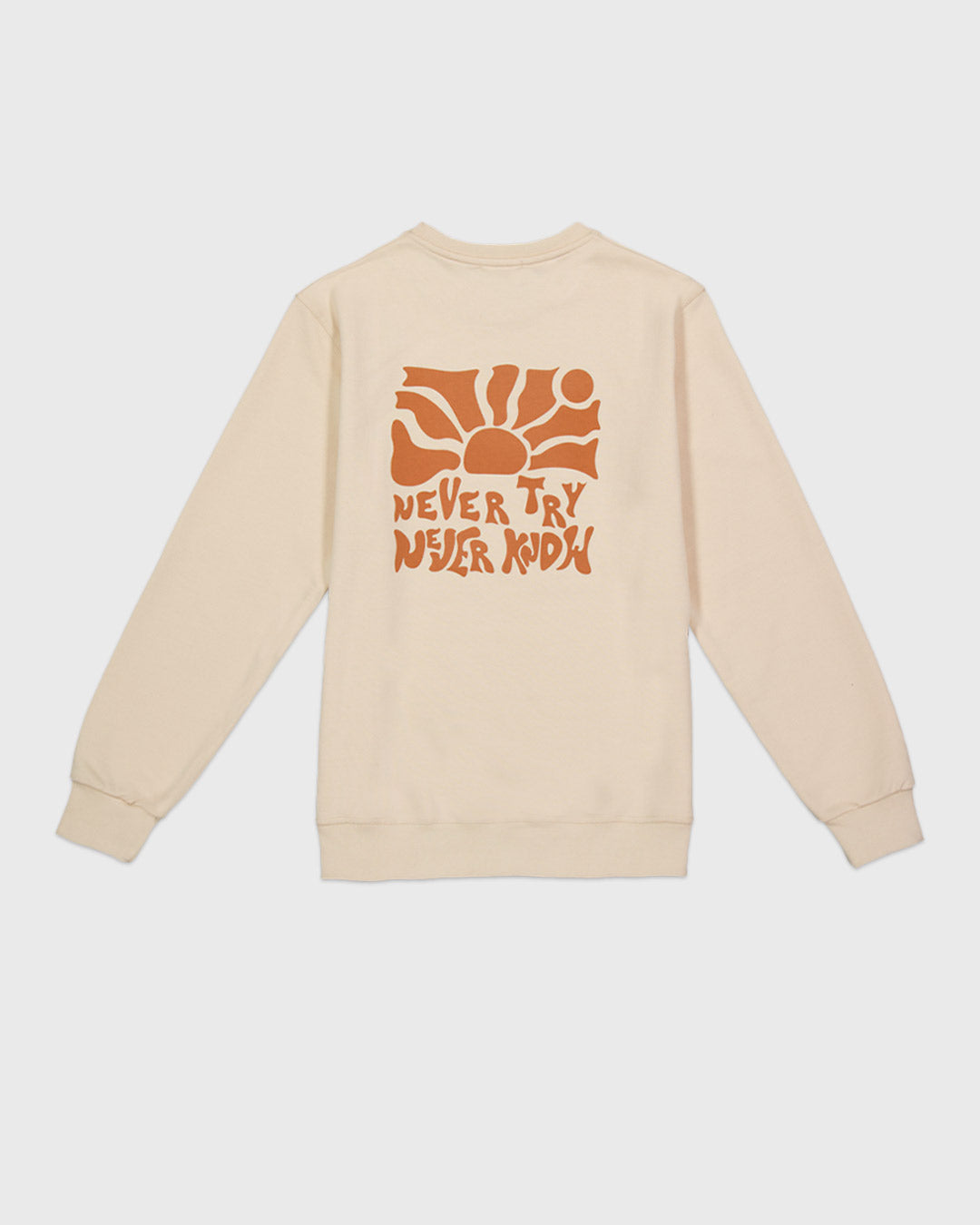 Never Hood Beige Hoodie