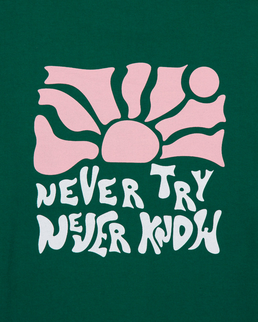 Never Hood Green Hoodie