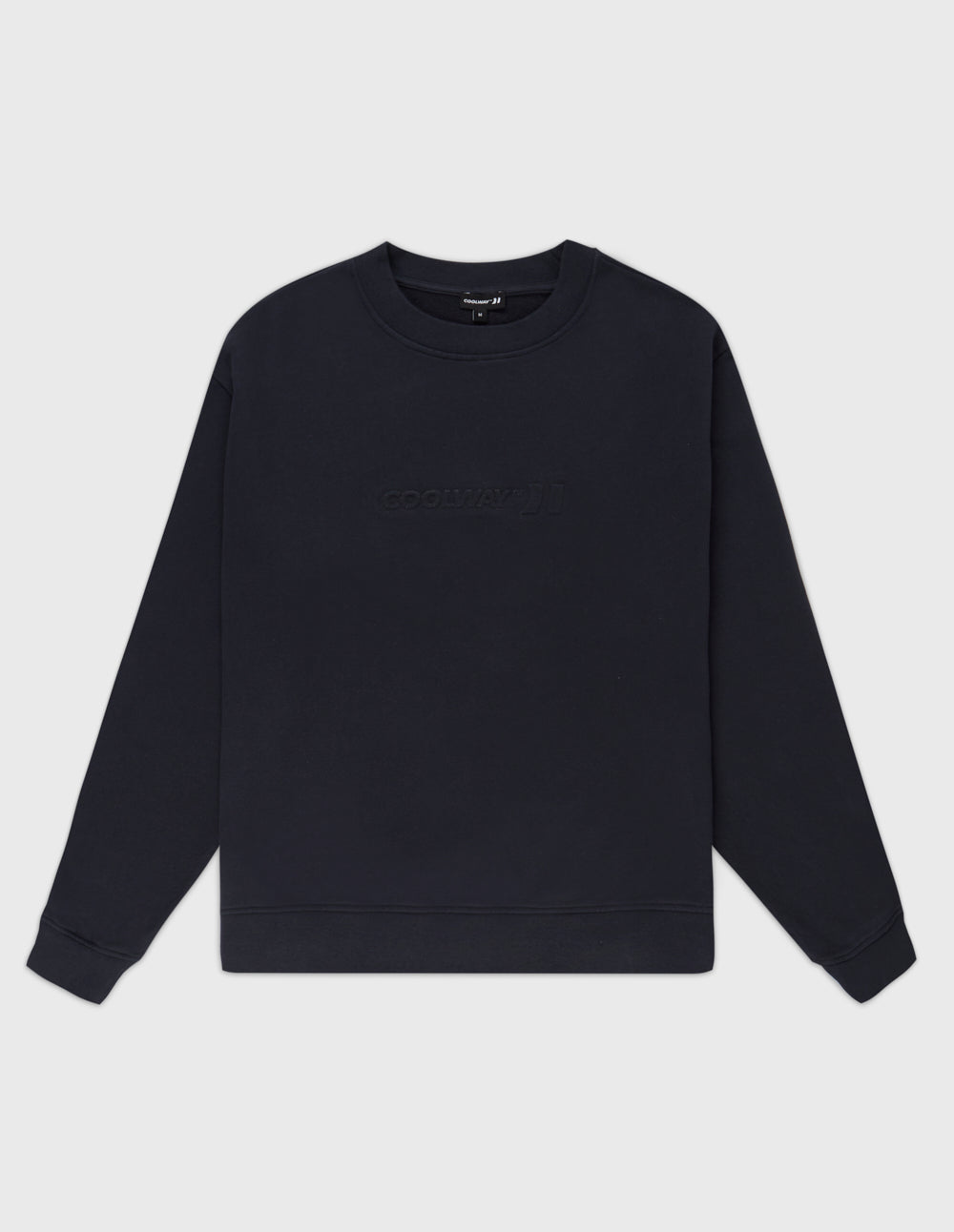 EMBOSSED BLACK CREWNECK