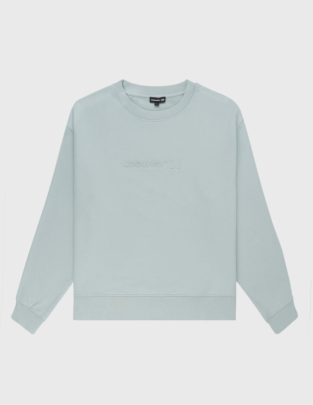 EMBOSSED GREY-BLUE CREWNECK